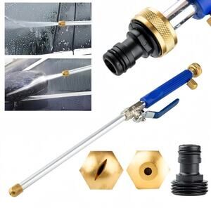 Hydro Jet High Pressure Power Washer Water Spray Gun Nozzle For Garden Car Hose